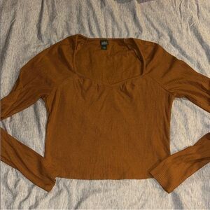 Women's Brown Long Sleeve Top